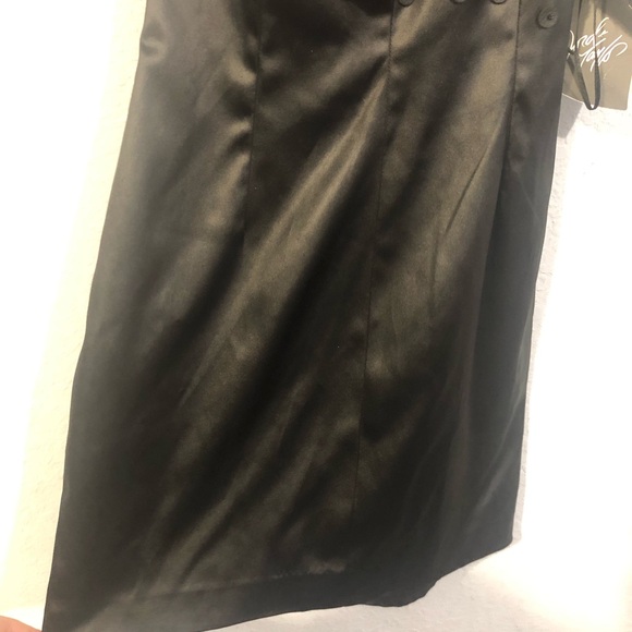 ABS Allen Schwartz Black One Shoulder Mini Dress - Picture 9 of 10